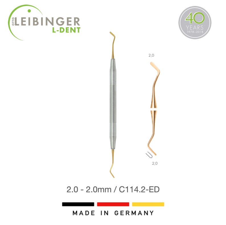 Leibinger TiN-Coating Flat Plastic 2.0 - 2.0mm (Ergo Design)